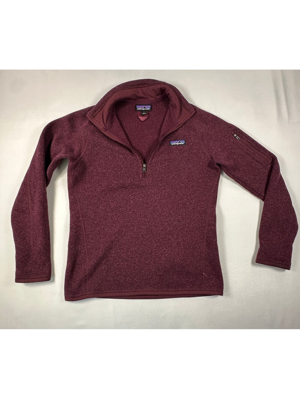 Patagonia Better Sweater 1/4 Zip Fleece Pullover Women's Small Burgundy Maroon